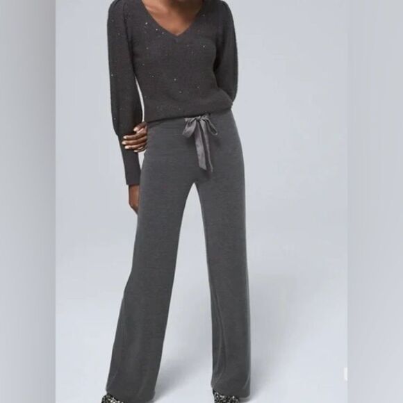 NWT WHBM Wide-Leg Pull-On Pants Size Large FINAL PRICE - Picture 1 of 6